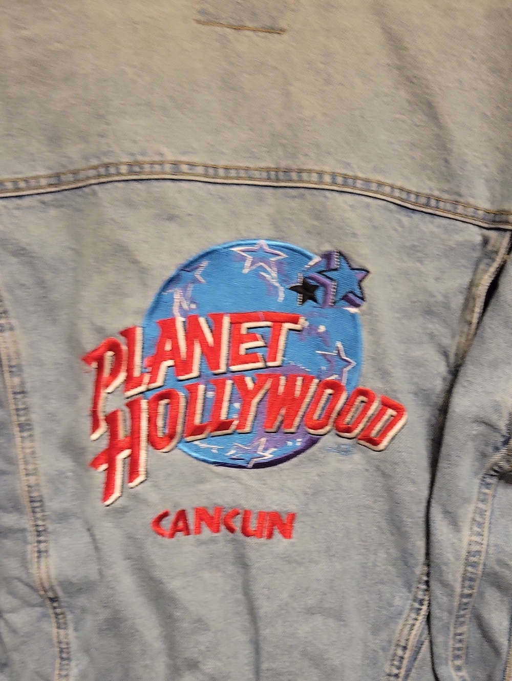 Cancun Light Blue Denim Jacket Lg - Picture 2 of 8